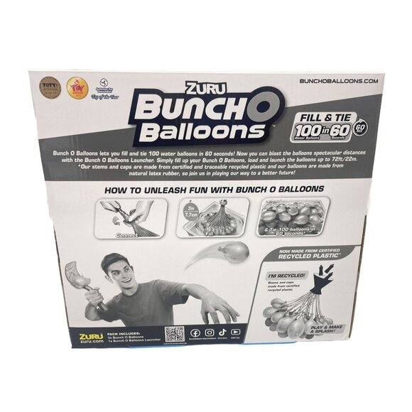 ZURU Bunch O Balloons 100 Water Balloons With Launcher New - Picture 6 of 6